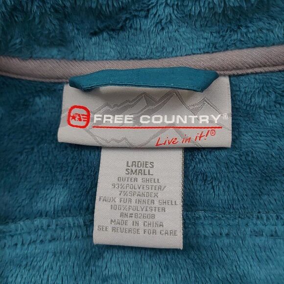 Free Country Softshell Hooded Jacket Womens Small Green Fleece Inside Full Zip - Picture 10 of 11